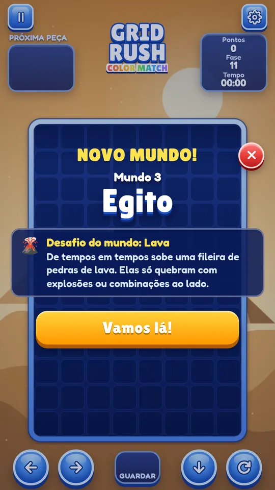 Tela do Grid Rush